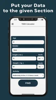 tdee calculator - tdee app iphone screenshot 1