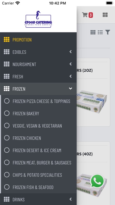 Cfood Catering Screenshot