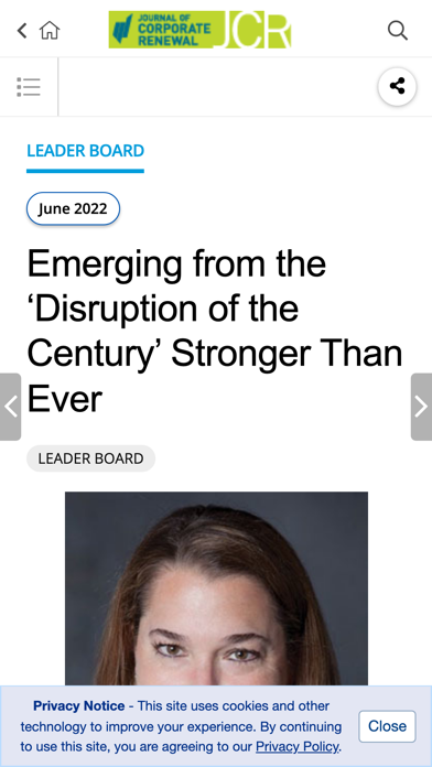 Journal of Corporate Renewal Screenshot