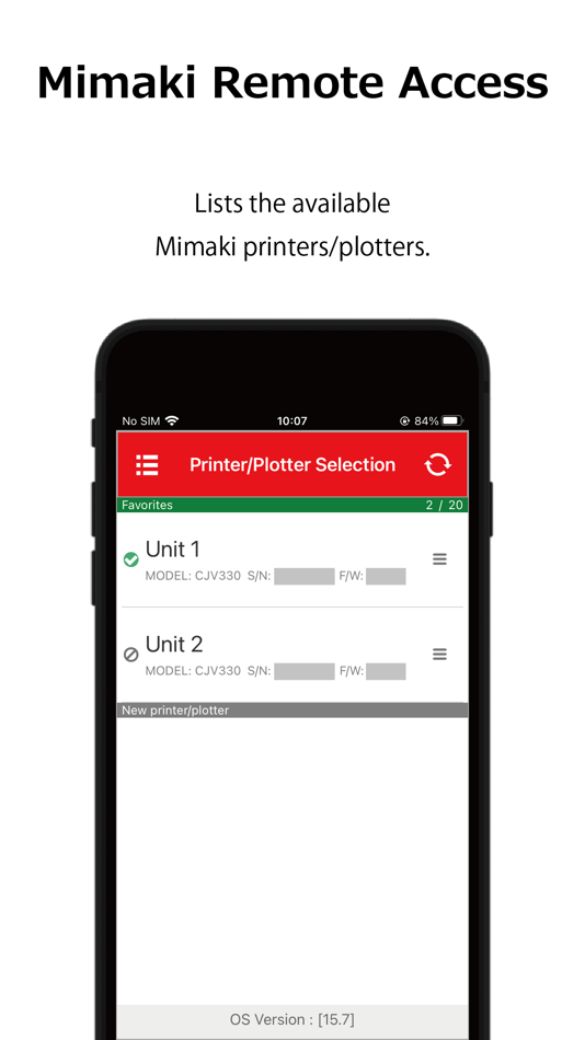 #1. Mimaki Remote Access (iOS) 由: MIMAKI ENGINEERING CO., LTD.