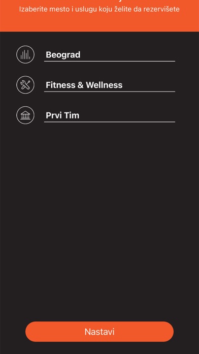 Prvi Tim Booking Screenshot