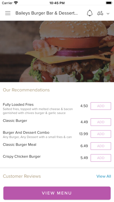 Baileys Burger Bar Dessert Screenshot