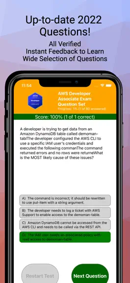Game screenshot AWS Developer Associate Test apk