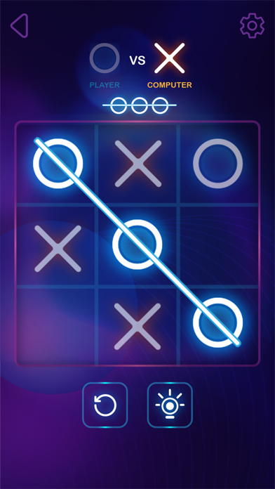 Tic Tac Toe Glow - XOXOのおすすめ画像1