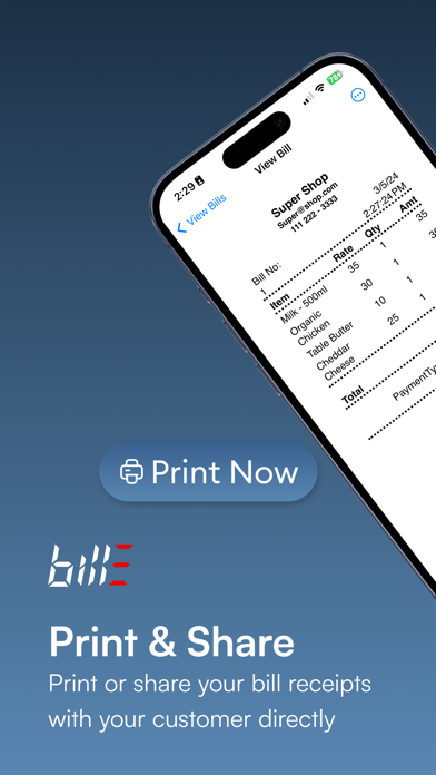 Bille : POS & Billing Screenshot