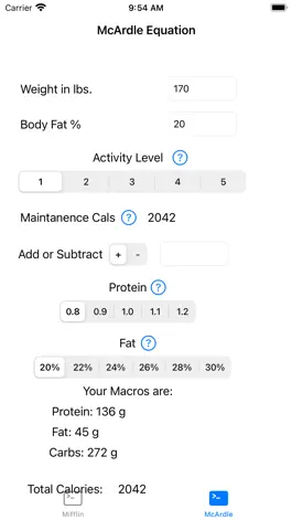 Game screenshot Macro Calculator 2.0 apk
