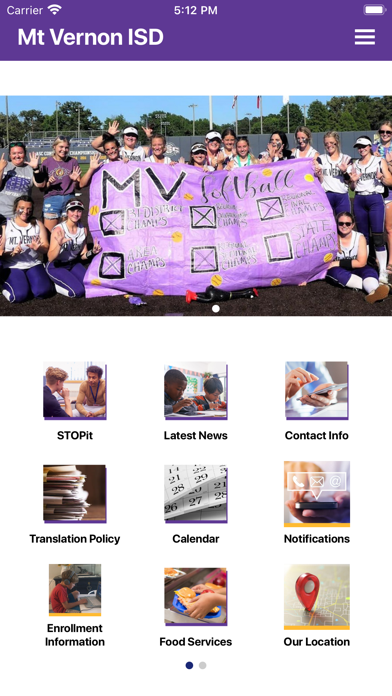 Mt Vernon ISD Screenshot