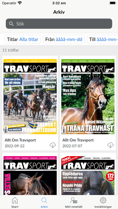 Allt Om Travsport, magasin Screenshot