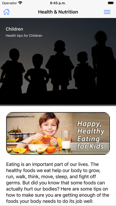 Health and Nutrition Screenshot