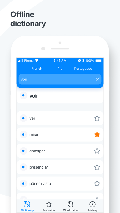 Portuguese−French dictionary Screenshot
