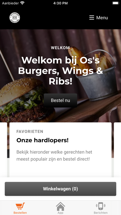 Os's Burgers, Wings and Ribs Screenshot