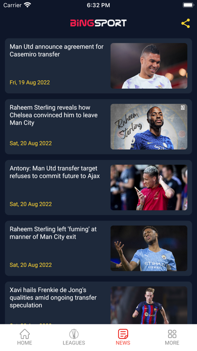 Bingsport - Football Live Screenshot