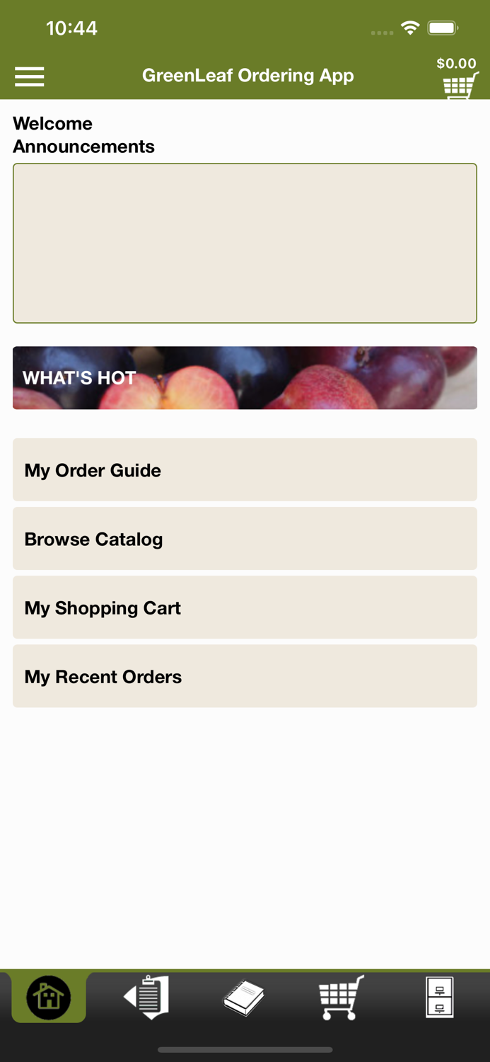 GreenLeaf Ordering App