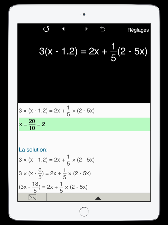 Screenshot #5 pour Résolution d'équations