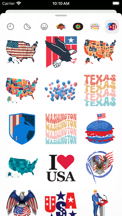 US Election 2024 Stickers Screenshot
