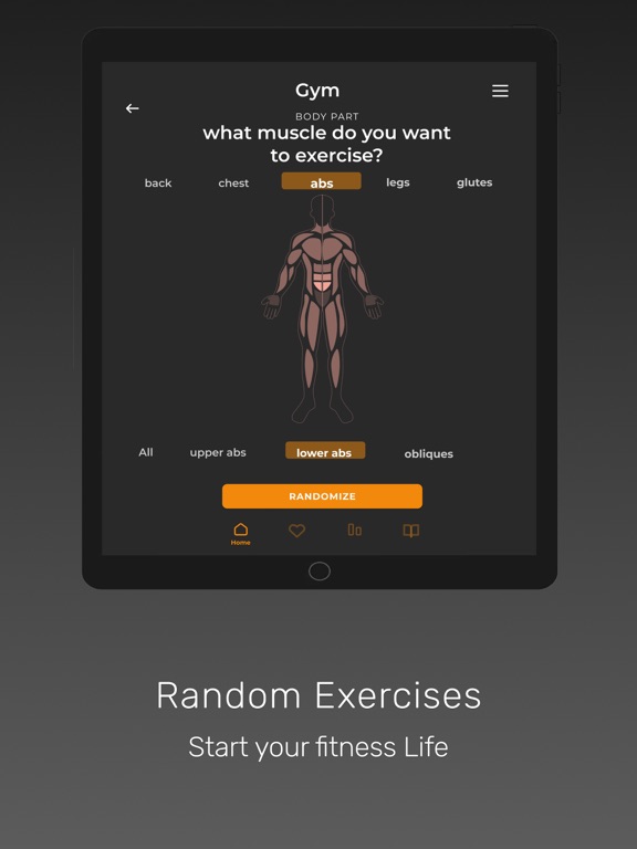 Random Fitness & Workouts iPad screenshot