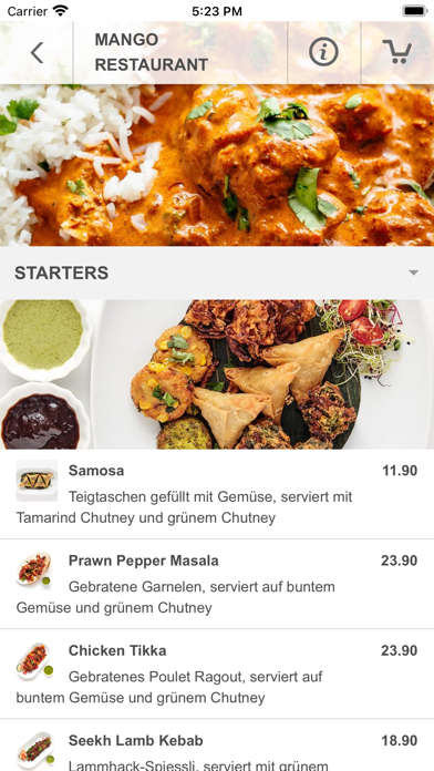Mango Restaurant Gstaad Screenshot