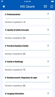 nis qbank - radiology core iphone screenshot 2
