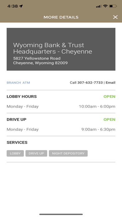Wyoming Bank & Trust Screenshot