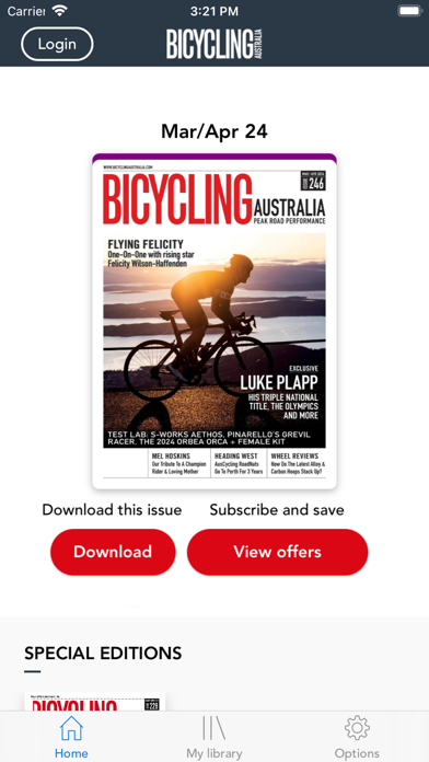 Bicycling Australia Magazine Screenshot