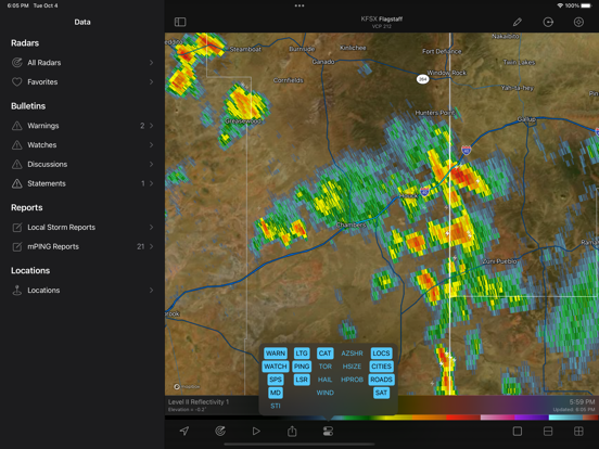 RadarScope iPad app afbeelding 8