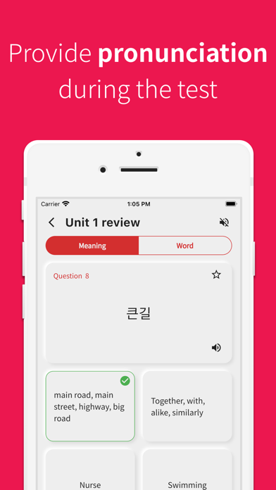 Korean vocabulary, TOPIK words Screenshot