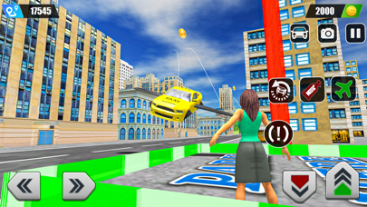 Flying Taxi Driving Car Game Screenshot