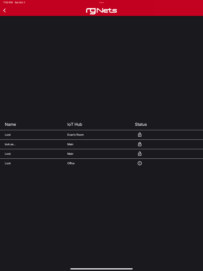 rXg IoT Lock-Thermostat Viewer