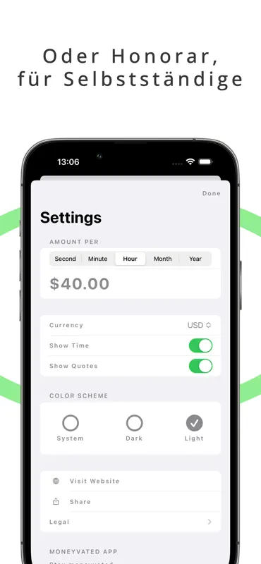 Moneyvated: dein Geld-Timer screenshot 4 of 7