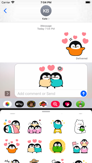 Cute Penguin 6 Stickers pack Screenshot
