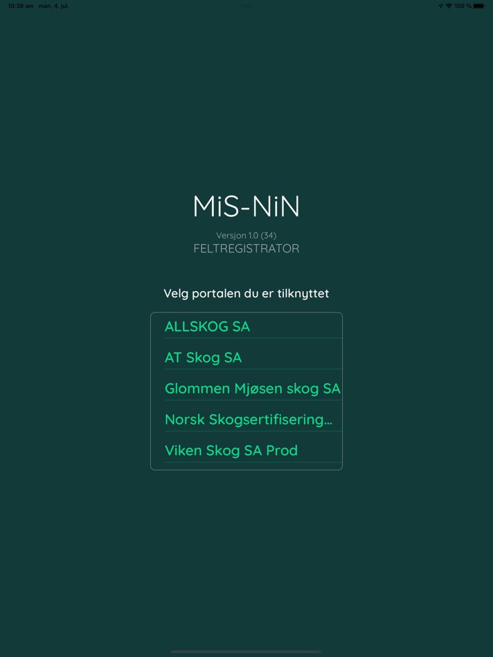 #1. MiS-NiN (iOS) Podle: Geodata AS