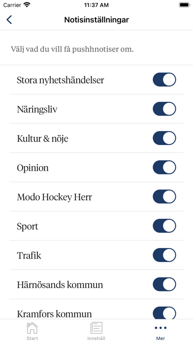 Örnsköldsviks Allehanda Screenshot