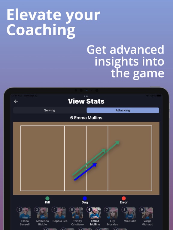 Stat Together: Volleyball iPad screenshot 4 - Sports app