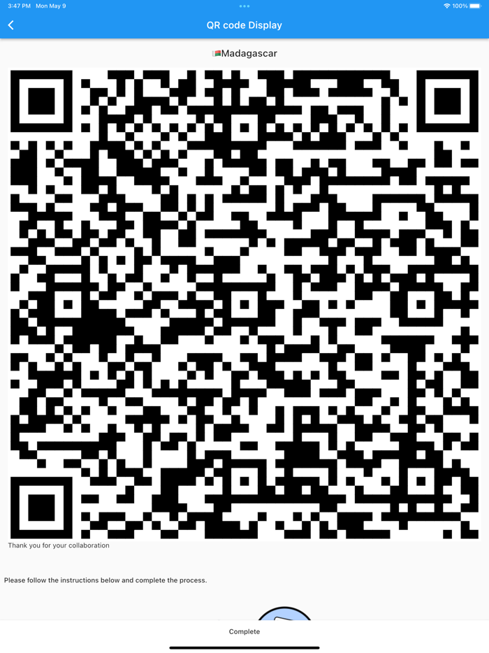 MDG Customs Declaration App.