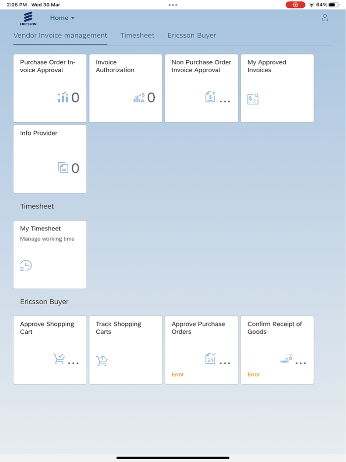 Ericsson Connect for SAP Fiori