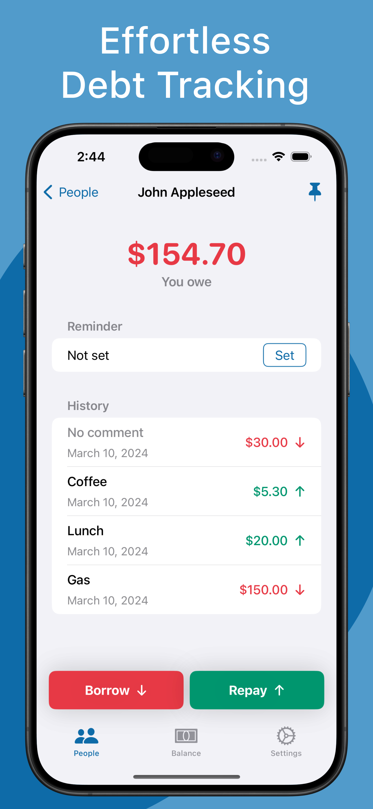 Debty - Private Debt Tracker