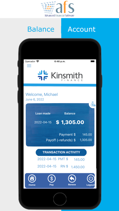 Kinsmith Finance Screenshot