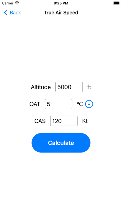 PiCal - Pilot Calculator Screenshot
