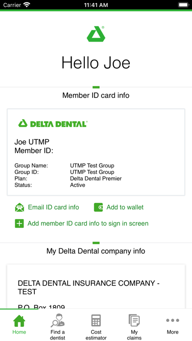 Delta Dental Mobile App Screenshot