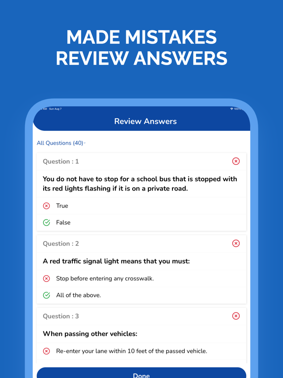 RI Knowledge Exam Practice iPad screenshot 3 - Education app
