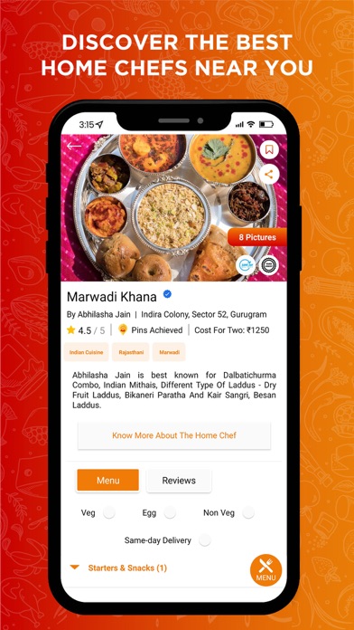 Chef Pin: Home Food Delivery Screenshot 2 - AppWisp.com Chef Pin: Home Food Delivery Screenshot 2 - AppWisp.com