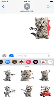 white cat stickers - wasticker iphone screenshot 2