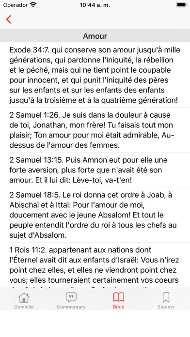 Commentaires Bibliques Screenshot