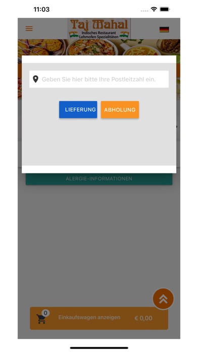 Taj Mahal Dortmund app screenshot