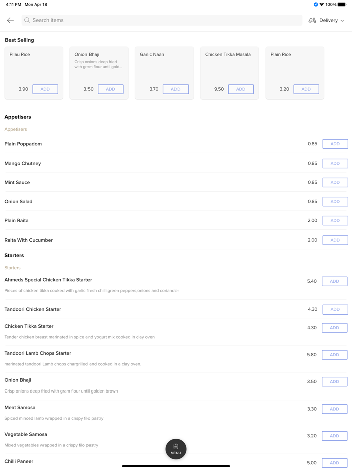 Ahmeds Indian Cuisine