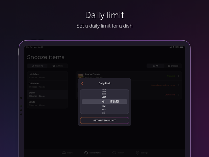Bumerang - app for restaurants