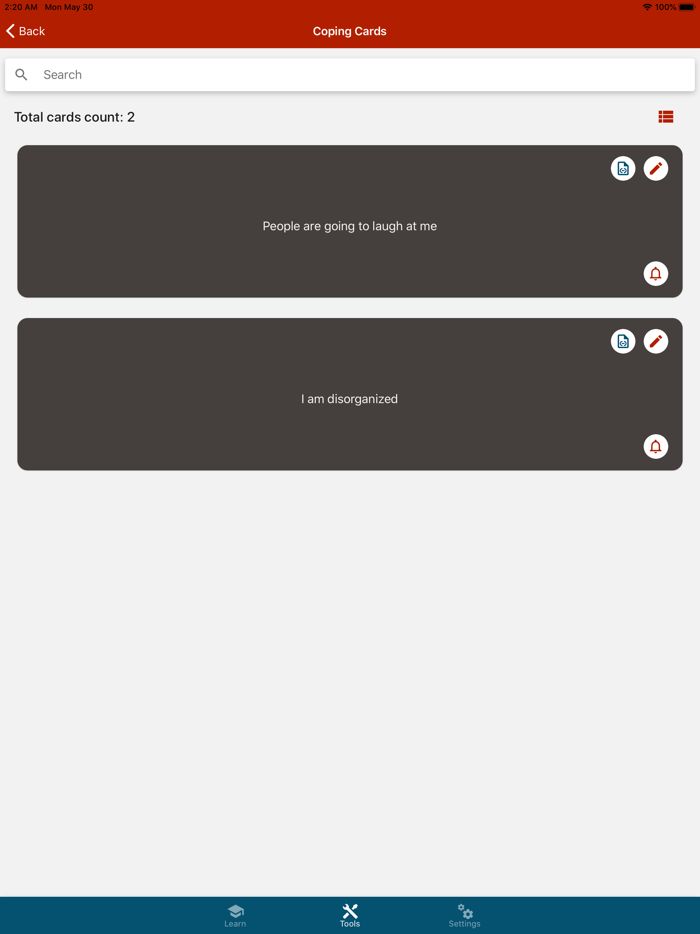 CopingCard CBT Mental Health