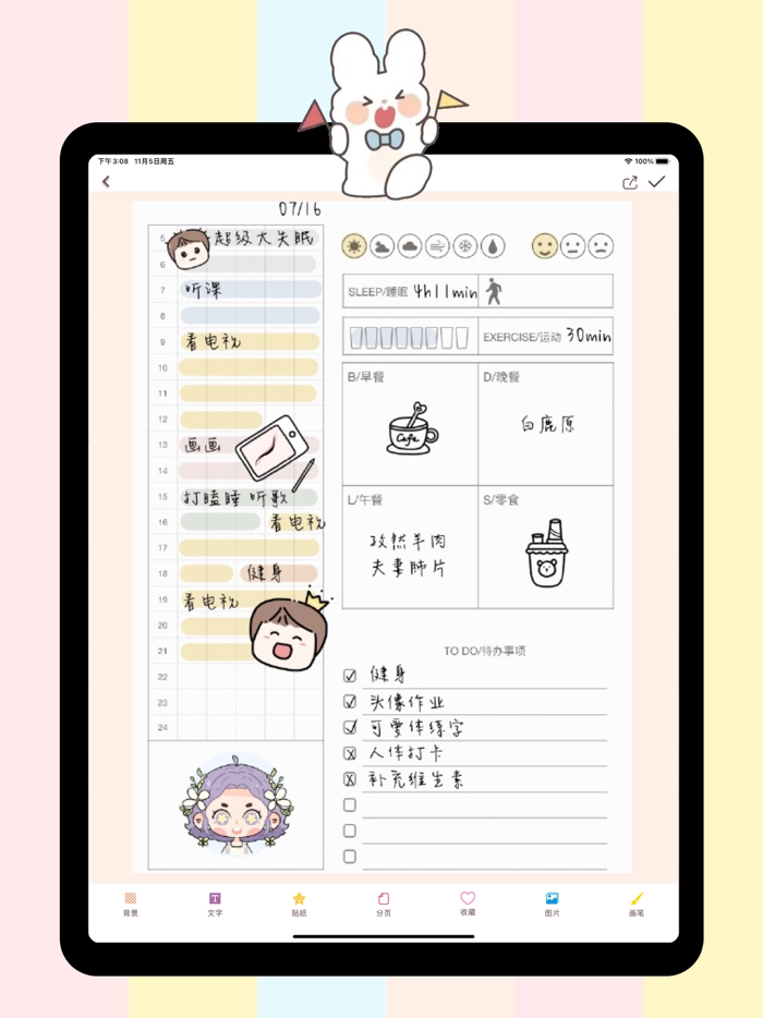 Diary Card - journal with lock