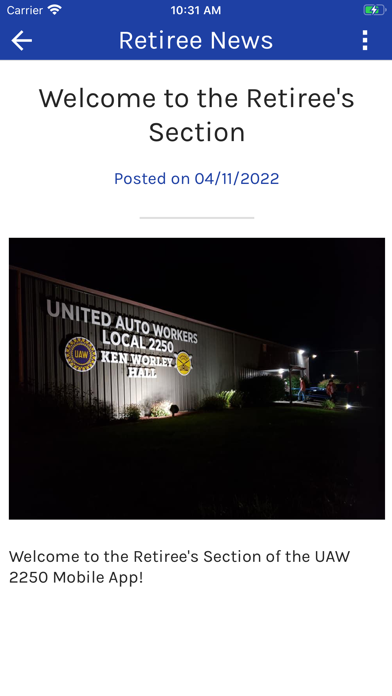 UAW 2250 Screenshot