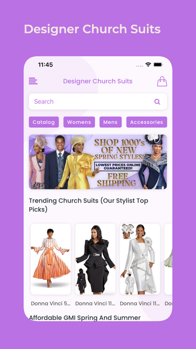 Designer Church Suits Screenshot